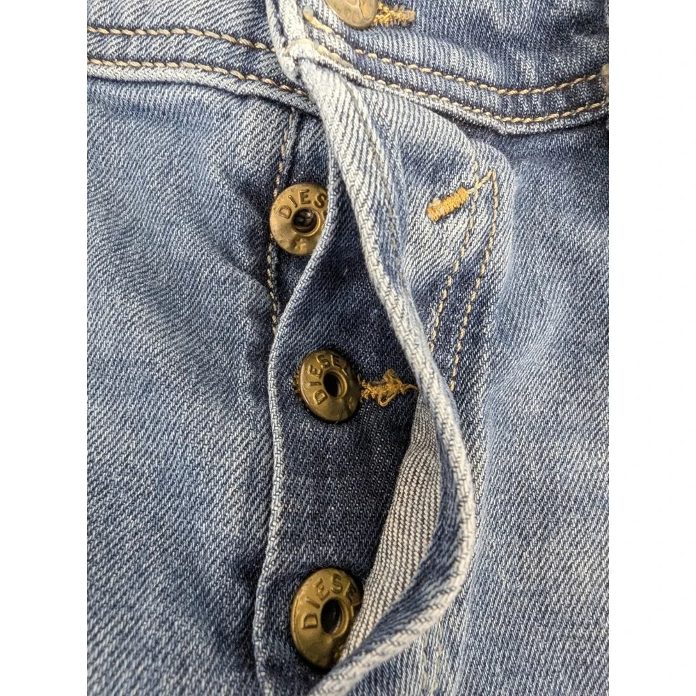 Diesel Waykee Regular Straight Medium Wash Denim Buttonfly Jeans Mens Size 30‎